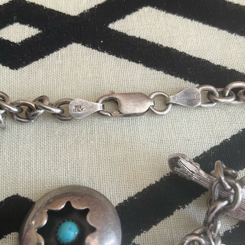Sterling Silver Texas Scene Charm Necklace - Picture 8 of 9